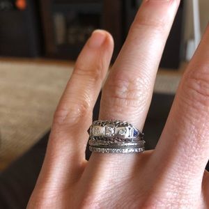 Edwardian diamond + Sapphire Ring